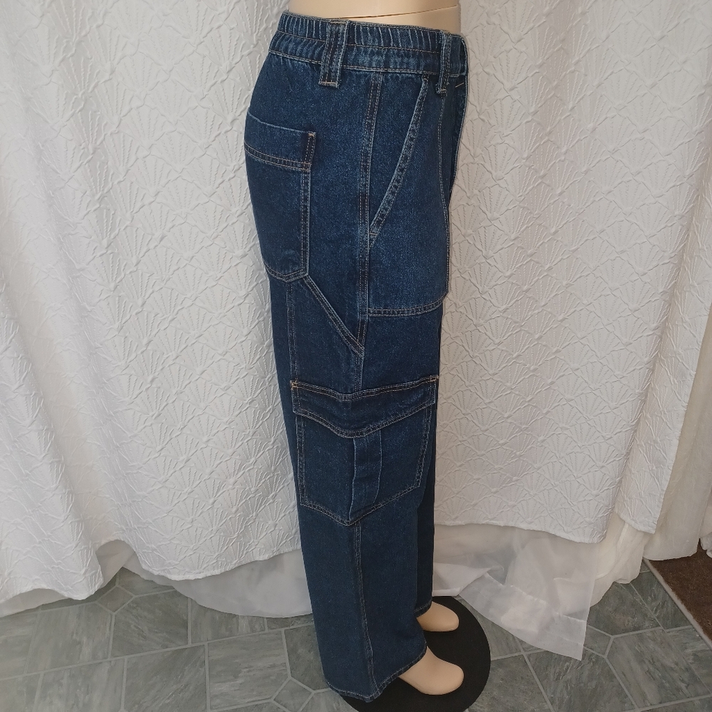 Wax Jean Collection Women New Size L Classic Blue Denim Pants - Picture 5 of 16